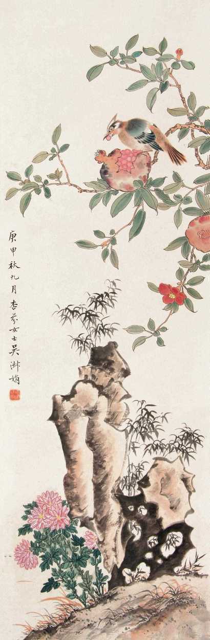 吴淑娟 花鸟 立轴